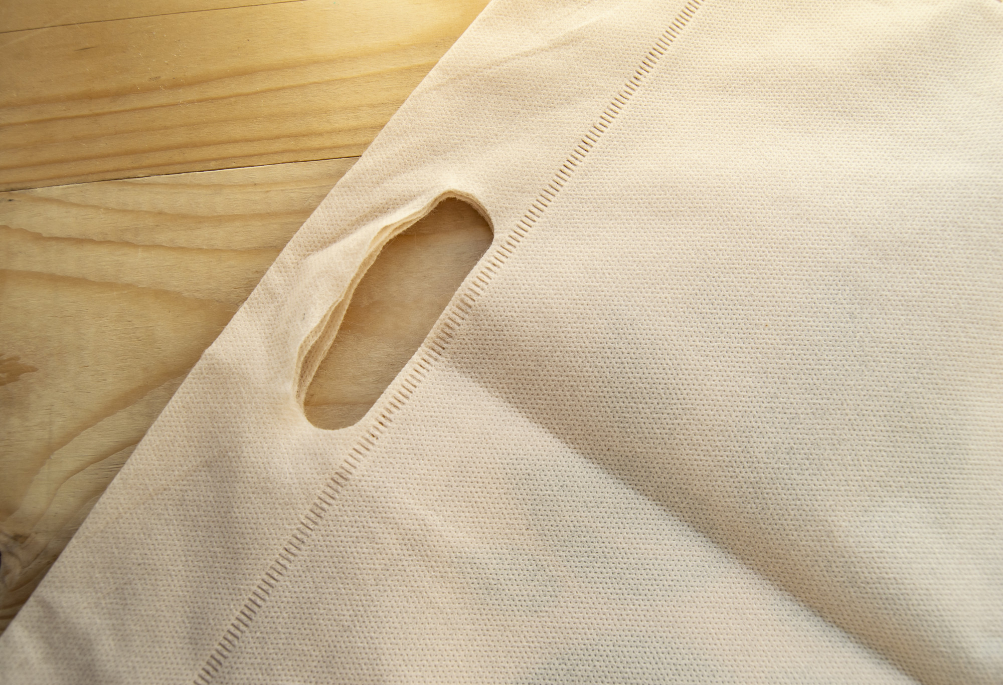 Plain linen fabric before embroidery